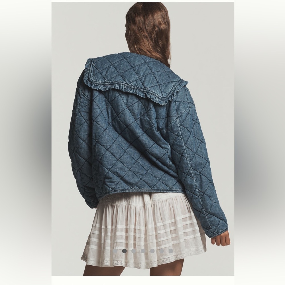Anthropologie/ The Hazel Quilted Chambray
Jacket by Maeve - Picture 2 of 7
